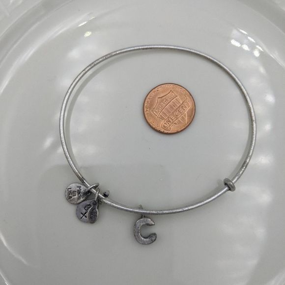 Alex and Ani Rafaleian Silver Initial C Bracelet - Picture 3 of 6